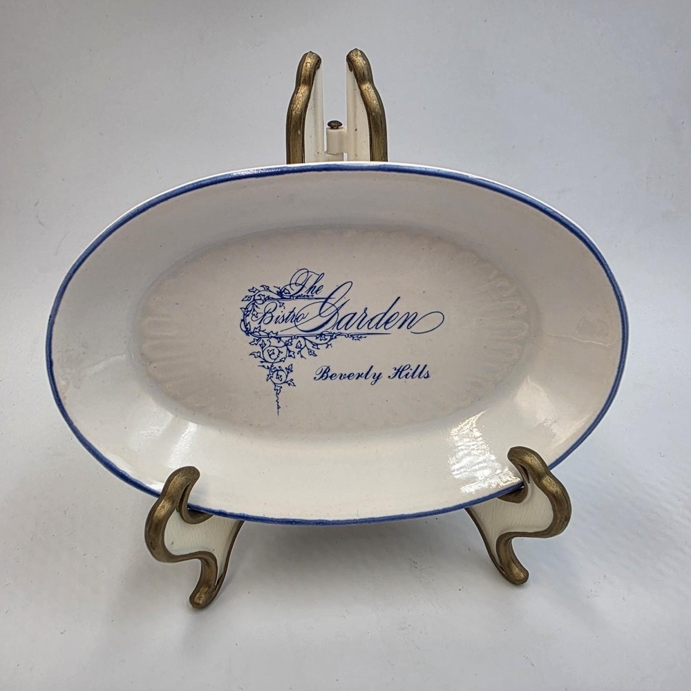The Bistro‎ Garden in Beverly Hills Porcelain Ashtray Dish Collectible 70s